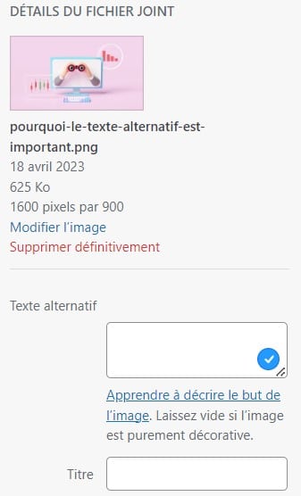 capture decran texte alternatif